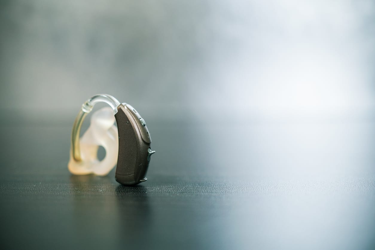 Close up of a hearing aid.